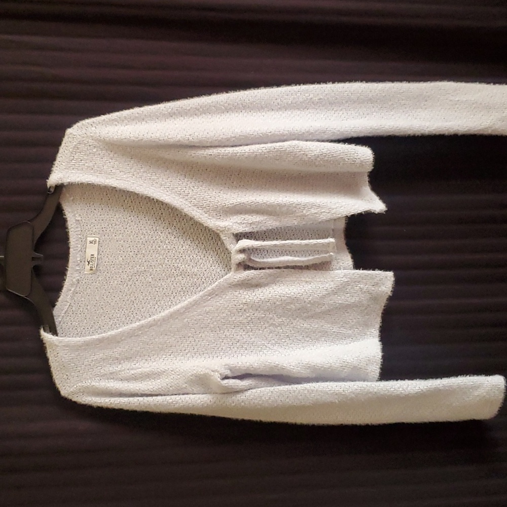 Hollister Blue Bell Sleeve front Tie Sweater Size XL